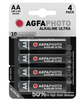 AGFA Ultra AA Mignon LR6 Alkaline 4 Batterien