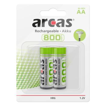 Arcas AA Mignon 800mAh NiMH HR6 Akku - 2er Verpackung