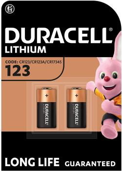 Duracell CR123A Lithium 3V  CR17345 2 Batterien