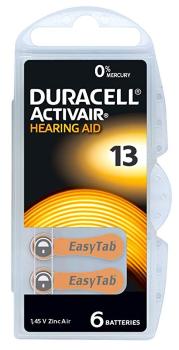 Duracell Typ 13 PR48 Orange 1,45V Zink Luft – 6 Stück