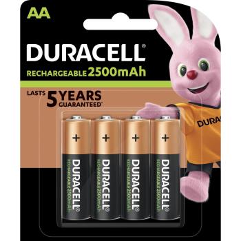 Duracell AA Mignon 2500mAh NiMH HR6 4 Akkus