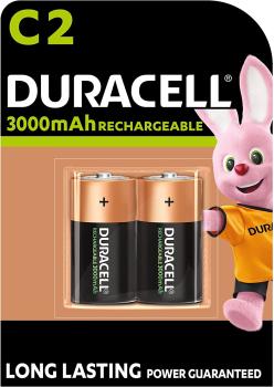 Duracell Baby C 3000mAh NiMH HR14 Rechargeable 2 Akkus
