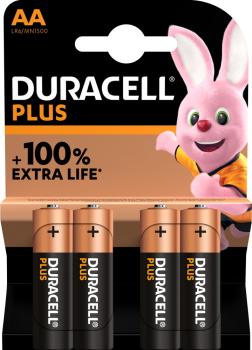 Duracell Plus AA Mignon LR6 Alkaline 4 Batterien