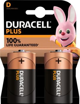Duracell Plus Mono D LR20 Alkaline 2 Batterien