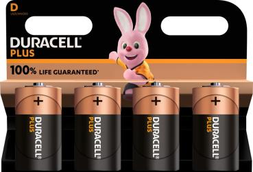 Duracell Plus Mono D LR20 Alkaline 4 Batterien