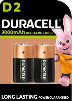 Duracell Mono D 3000mAh NiMH HR20 Rechargeable 2 Akkus