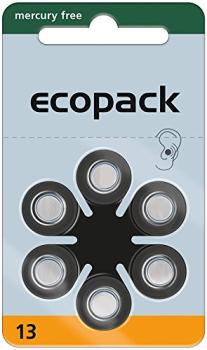 Ecopack Typ 13 PR48 Orange 1,45V Zink Luft – 6 Stück