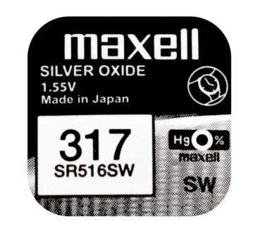 Maxell 317 SR516SW Silberoxid 1.55 V Batterie
