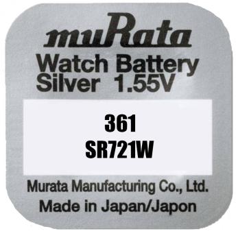 Murata 361 SR721W Silberoxid 1.55 V Batterie