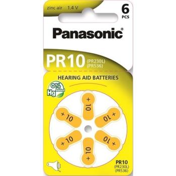 Panasonic Typ 10 PR70 Gelb 1,45V Zink Luft – 6 Stück