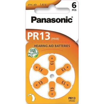 Panasonic Typ 13 PR48 Orange 1,45V Zink Luft – 6 Stück