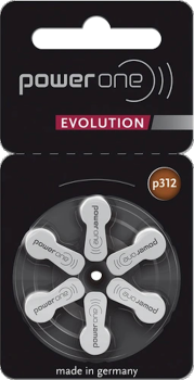 Power One Evolution Typ 312 PR41 Braun 1,45V Zink Luft – 6 Stück