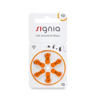 Signia Typ 13 PR48 Orange 1,45V Zink Luft – 6 Stück