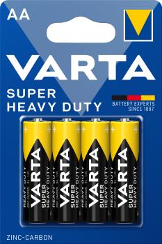 Varta Super Heavy Duty AA Mignon R6 Zink Kohle 4 Batterien