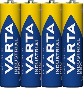 Varta Pro Industrial AAA Micro LR03 Alkaline 4 Batterien Folie