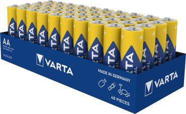 Varta Pro Industrial AA Mignon LR6 Alkaline 40 Batterien Folie