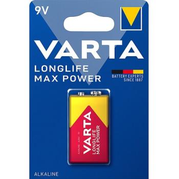 Varta Longlife Max Power 9V Block 6LR61 Alkaline Batterie
