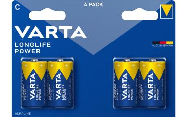 Varta Longlife Power Baby C LR14 Alkaline 4 Batterien