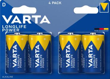 Varta Longlife Power Mono D LR20 Alkaline 4 Batterien