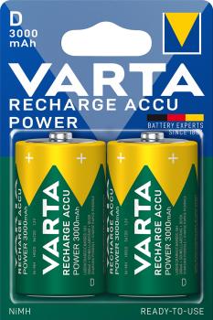 Varta Mono D 3000mAh HR20 NiMH Power Recharge  2 Akkus