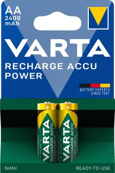 Varta AA Mignon 2400mAh NiMH HR6 Power Recharge 2 Akkus