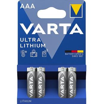 Varta Ultra AAA Micro FR03 Lithium 4 Batterien
