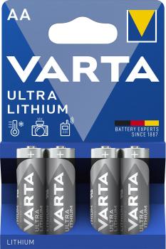 Varta Ultra AA Mignon FR6 Lithium 4 Batterien