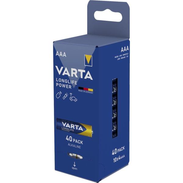 Varta Longlife Power AAA Micro LR03 Alkaline 40 Batterien