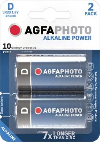 AGFA Power Mono D LR20 Alkaline 2 Batterien