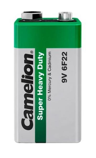 Camelion Super Heavy Duty 9V Block 6F22 Zink Kohle Batterie Folie