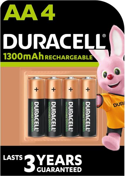 Duracell AA Mignon 1300mAh NiMH HR6 4 Akkus