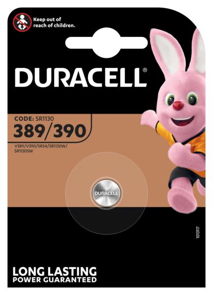 Duracell 389 / 390 SR1130 Silberoxid 1.55 V Batterie
