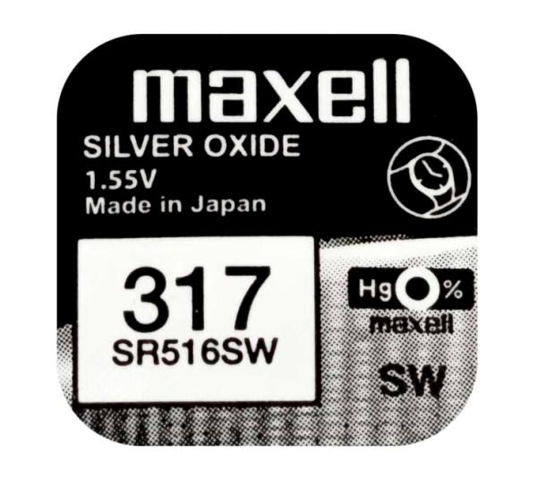 Maxell 317 SR516SW Silberoxid 1.55 V Batterie