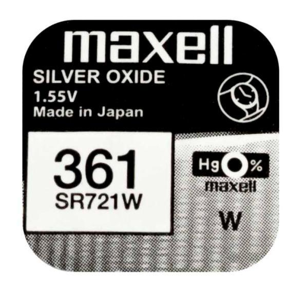 Maxell 361 SR721W Silberoxid 1.55 V Batterie