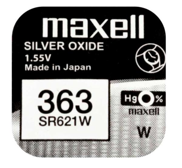 Maxell 363 SR621W Silberoxid 1.55 V Batterie