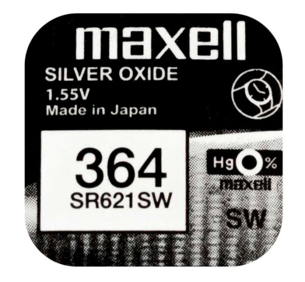 Maxell 364 SR621SW Silberoxid 1.55 V Batterie