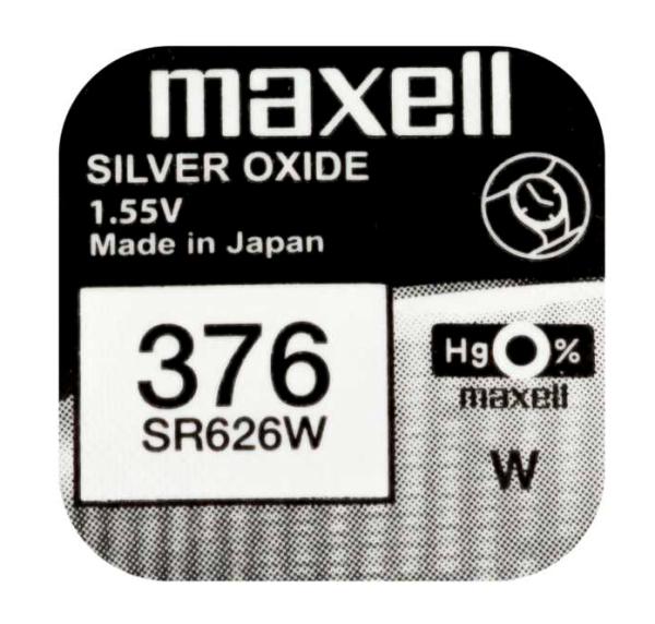 Maxell 376 SR626W Silberoxid 1.55 V Batterie