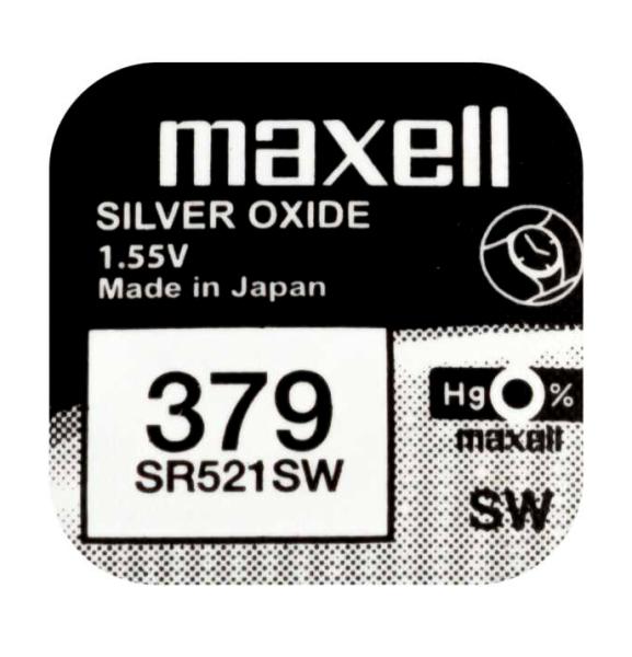 Maxell 379 SR521SW Silberoxid 1.55 V Batterie