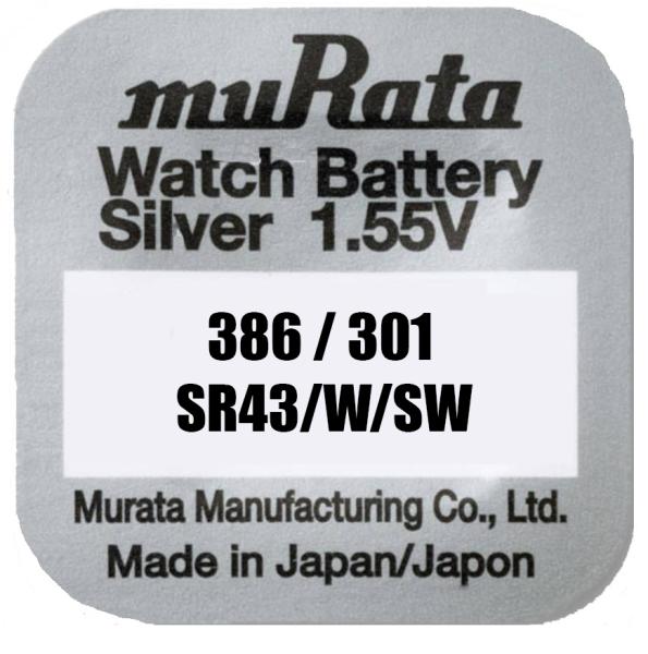 Murata 301 / 386 SR1143 Silberoxid 1.55 V Batterie
