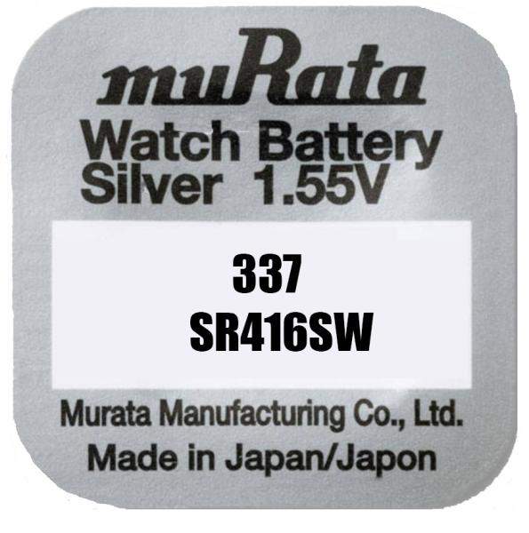 Murata 337 SR416SW Silberoxid 1.55 V Batterie