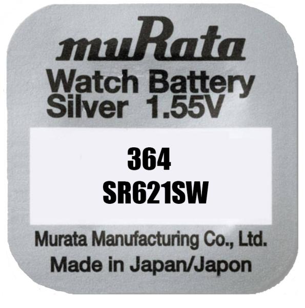 Murata 364 SR621SW Silberoxid 1.55 V Batterie