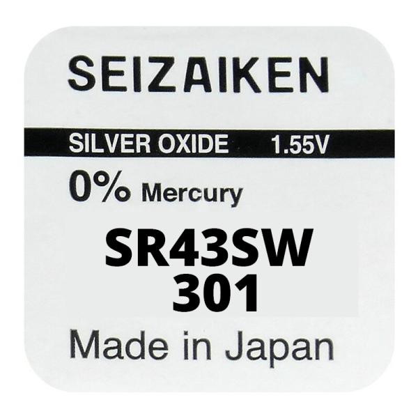 Seizaiken 301 SR1143SW Silberoxid 1.55 V Batterie