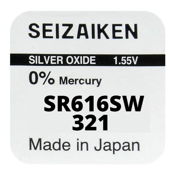 Seizaiken 321 SR616SW Silberoxid 1.55 V Batterie