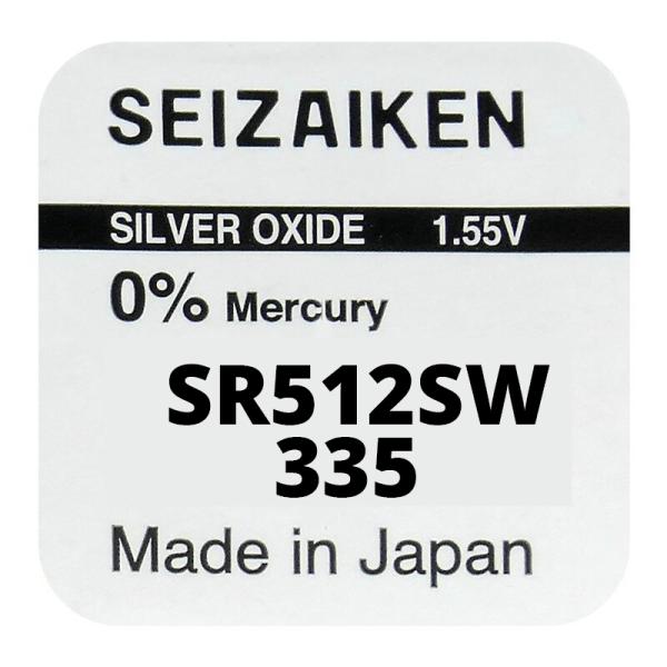 Seizaiken 335 SR512SW Silberoxid 1.55 V Batterie