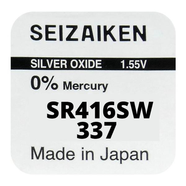 Seizaiken 337 SR416SW Silberoxid 1.55 V Batterie