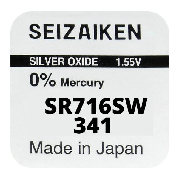 Seizaiken 341 SR714SW Silberoxid 1.55 V Batterie
