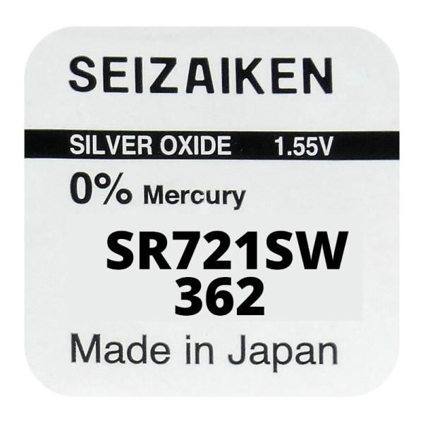 Seizaiken 362 SR721SW Silberoxid 1.55 V Batterie