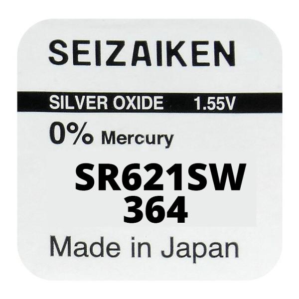 Seizaiken 364 SR621SW Silberoxid 1.55 V Batterie