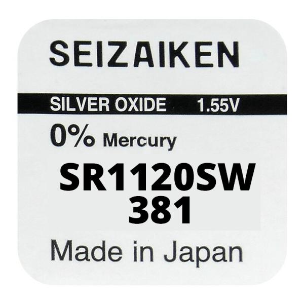 Seizaiken 381 SR1120SW Silberoxid 1.55 V Batterie