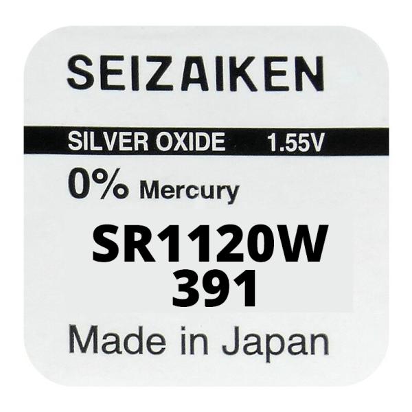 Seizaiken 391 SR1120W Silberoxid 1.55 V Batterie